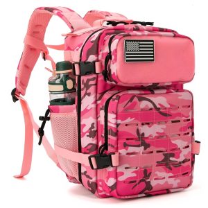 sac à dos camouflage rose